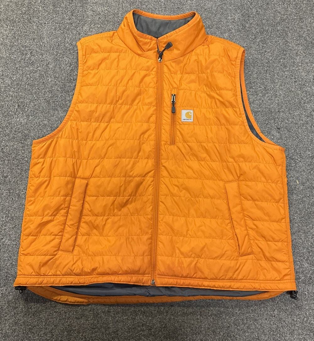 Carhartt Men’s 2XL Orange Lightweight Insulated Rain Defender Puffer Vest